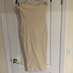 Cream Sleeveless Bodycon Dress